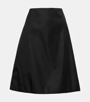 Юбка миди из Re-Nylon Prada, черный