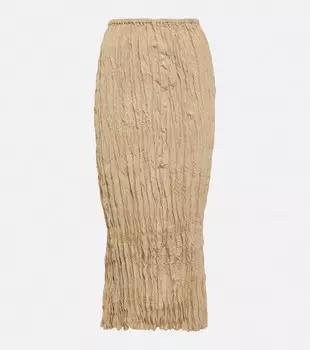 Юбка миди из шелка TOTEME, бежевый