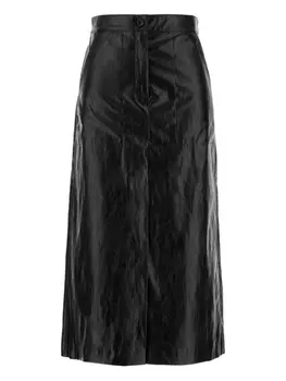 Юбка миди из текстурированной кожи I BLUES, черный