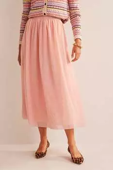 Юбка миди из тюля Boden, розовый