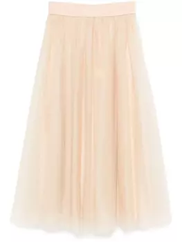 Юбка миди из тюля Fabiana Filippi, нейтральный
