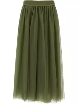 Юбка миди из тюля Fabiana Filippi, зеленый