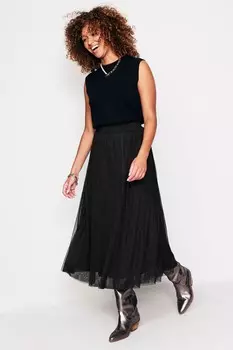Юбка миди из тюля Isabella Boden, черный
