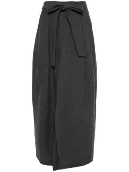 Юбка миди из вирджинской шерсти Alysi, серый