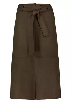 Юбка миди из замши Zero, зеленый