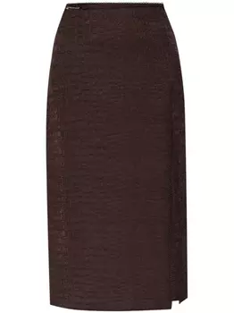 Юбка миди Jacquemus Notte, коричневый