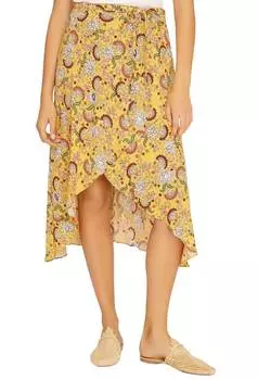 Юбка-миди Jamie Faux Wrap в солнечных лучах Sanctuary, цвет sunrays