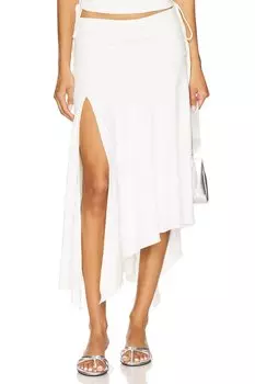 Юбка миди Jaqualina Superdown, white