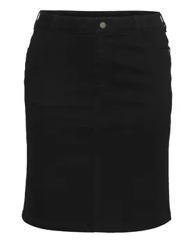 Юбка миди KAFFE CURVE Skirt Jolie, черный деним