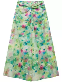 Юбка миди Kika Isolda, зеленый