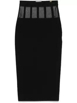 Юбка миди корсетного кроя Elisabetta Franchi, черный