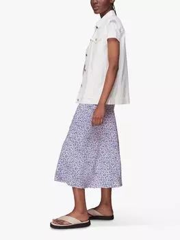 Юбка-миди косого кроя с цветочным принтом Whistles, Многоцветный