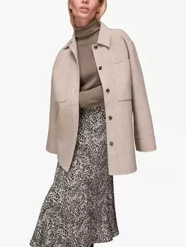 Юбка-миди косого кроя с микроживотным принтом Whistles, мульти