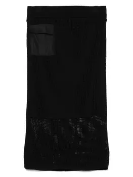 Юбка миди крючком DKNY, черный