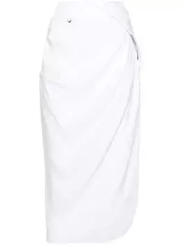 Юбка миди La Jupe асимметричного кроя JACQUEMUS, белый