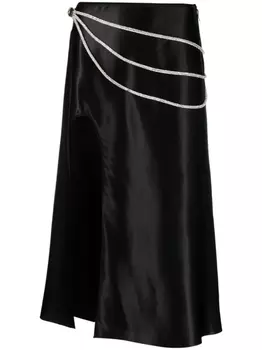 Юбка миди Laetitia со стразами Nu, черный