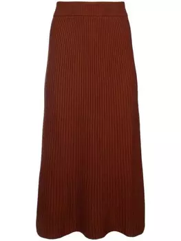 Юбка миди Loro Piana Ikeda, коричневый