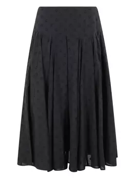 Юбка миди Luisa в горох Ulla Johnson, черный