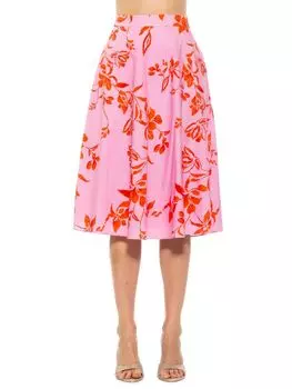 Юбка миди Mabel с цветочным принтом Alexia Admor, цвет Pink Floral