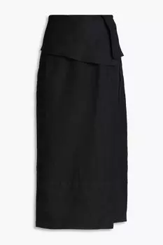 Юбка миди Malinos с оборками и запахом BY MALENE BIRGER, черный