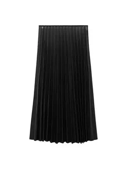 Юбка миди MANGO Skirt, черный