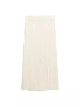 Юбка миди MANGO Skirt TALDORIN, экрю