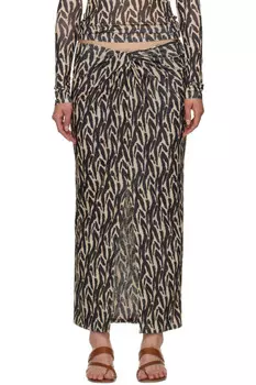 Юбка миди Marya Nanushka, цвет brushstroke animal
