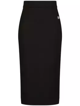 Юбка миди Milano в рубчик DOLCE & GABBANA, черный