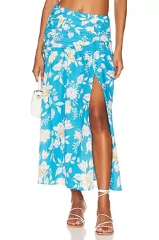 Юбка миди MINKPINK Zinnia, цвет Blue Multi