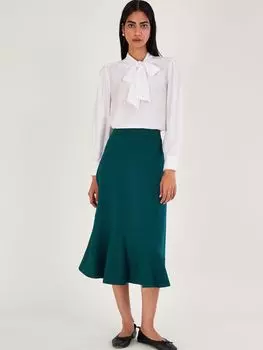 Юбка-миди Monsoon Ponte, зеленый