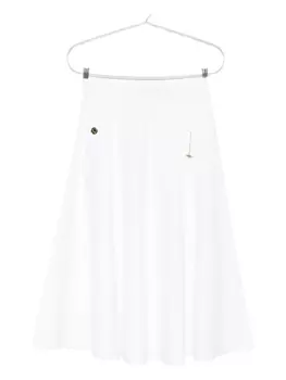 Юбка миди Moschino с цепочками, белый