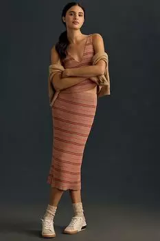 Юбка-миди Nation LTD Ishani в рубчик, bisou stripe