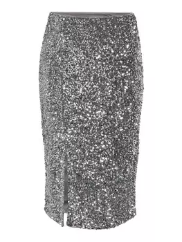 Юбка миди Noisy may Skirt NMMIA, серебряный