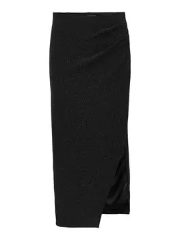 Юбка миди OBJECT Skirt, черный