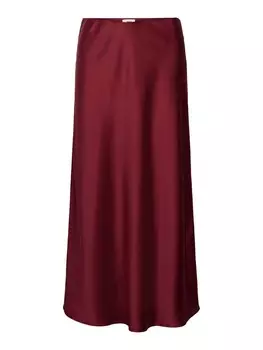 Юбка миди OBJECT Skirt, красный