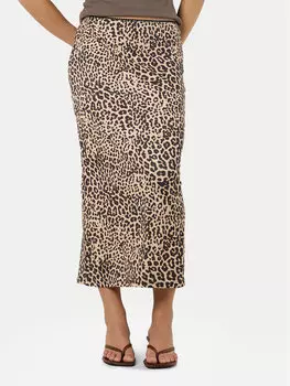 Юбка миди облегающая Avery 27034322 Noisy May, коричневый