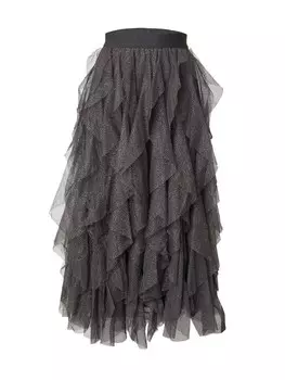 Юбка миди ONLY Skirt ONLSKY, темно-серый