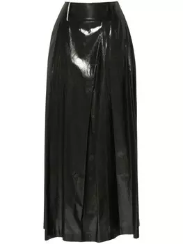 Юбка миди Peserico с ламинированной отделкой, серебряный