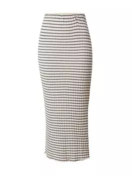 Юбка миди PIECES Skirt PCIRIS, бежевый