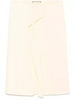 Юбка миди Plan C с драпировкой, желтый