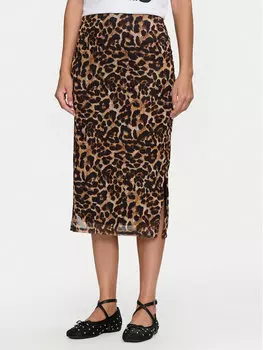 Юбка миди приталенного кроя Jdy, коричневый