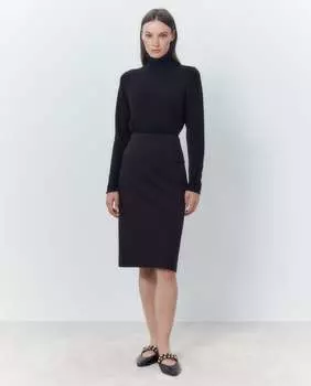 Юбка миди прямой вязки El Corte Ingls, черный