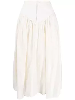 Юбка миди Prudence с присборенной талией Renli Su, белый