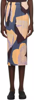 Юбка миди разноцветного метеорита PLEATS PLEASE ISSEY MIYAKE