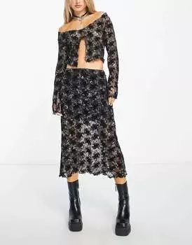 Юбка миди Reclaimed Vintage с цветочным принтом