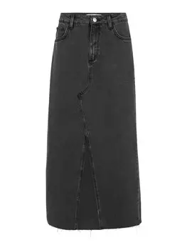 Юбка миди River Island Petite Skirt, серый деним