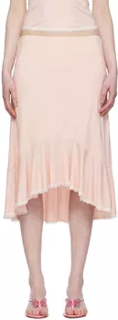 Юбка миди розовая изящная GUIZIO