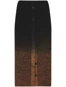 Юбка миди с эффектом градиента Proenza Schouler White Label, коричневый