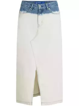 Юбка миди с эффектом омбре Karl Lagerfeld Jeans, белый