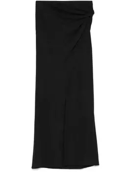 Юбка миди с эффектом запаха ANDAMANE The Andamane, черный